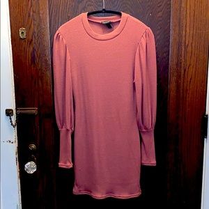 Mauve long sleeve bodycon dress